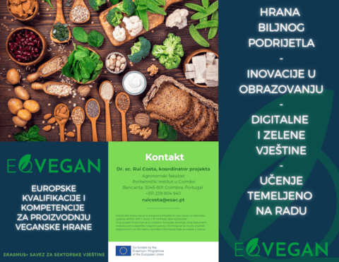 Projekt EQVEGAN - razvoj inovativnih obuka za proizvodnju hrane biljnog podrijetla